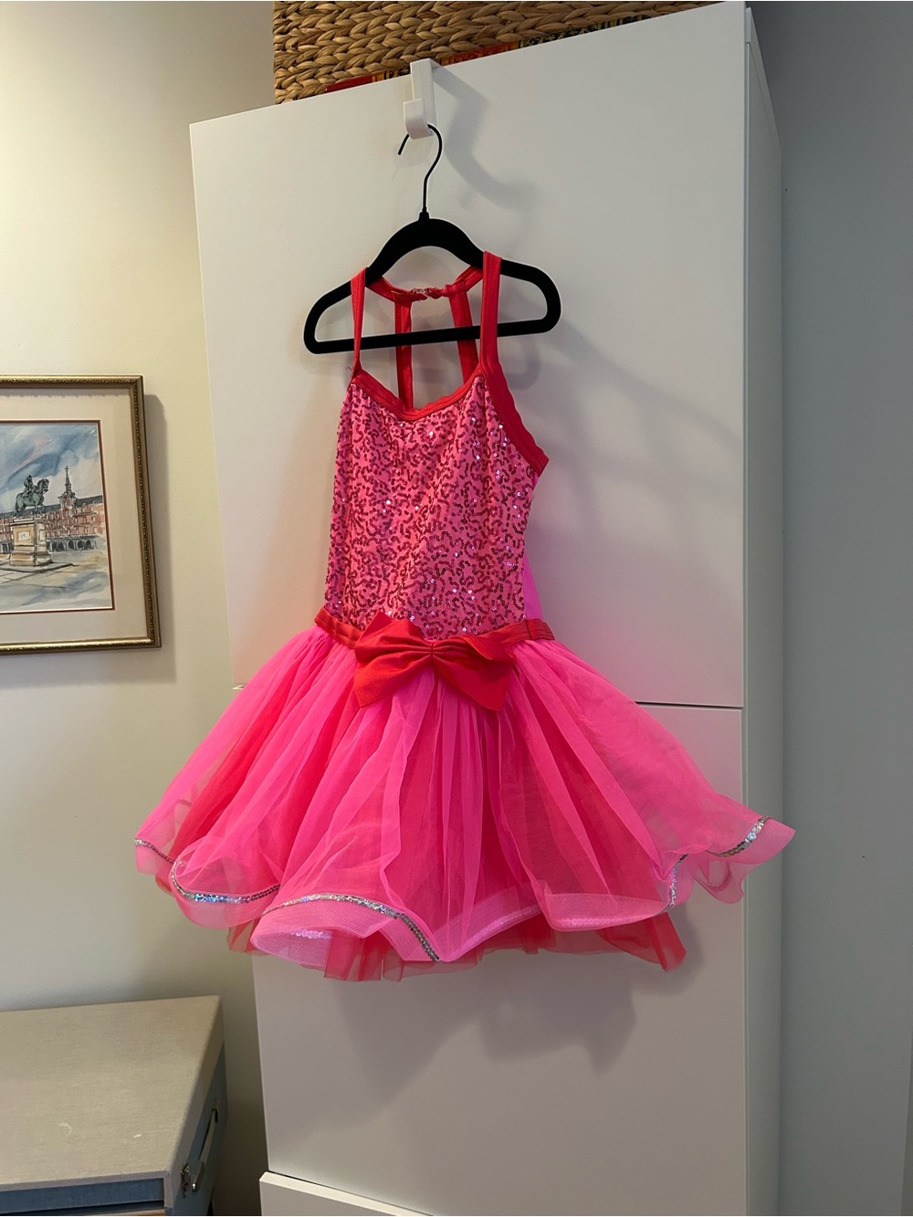 Weissman Pink Sequin Tutu Dress with Bow - Kids Dance Ballet jazz Costume - MC